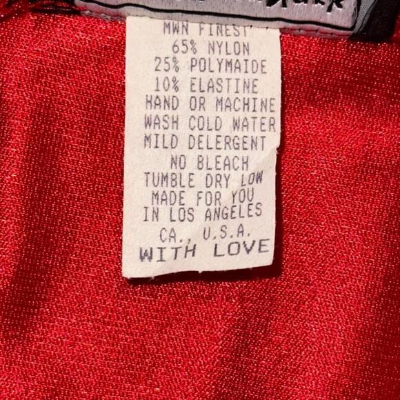 Mark Wong Nark Avant Garde Womens Red Low-Rise Elastic Cropped Pants NWT Size S - Picture 7 of 8